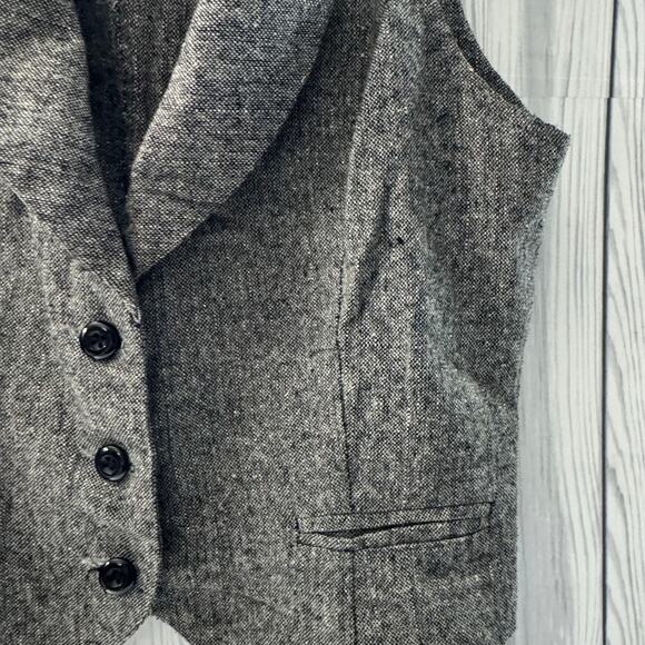 Vintage y2K Urban Behavior Gray Suit Vest Size L cotton Wool - Picture 3 of 7